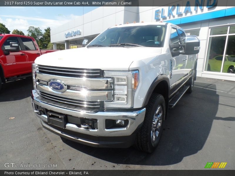 White Platinum / Camel 2017 Ford F250 Super Duty Lariat Crew Cab 4x4