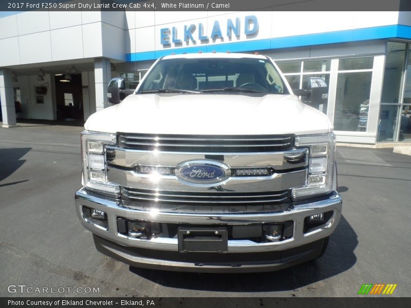 White Platinum / Camel 2017 Ford F250 Super Duty Lariat Crew Cab 4x4