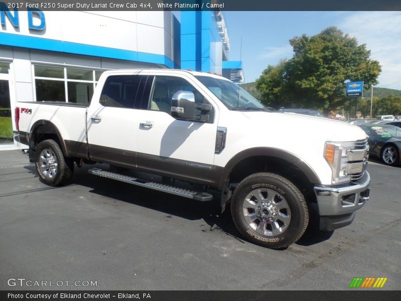 White Platinum / Camel 2017 Ford F250 Super Duty Lariat Crew Cab 4x4