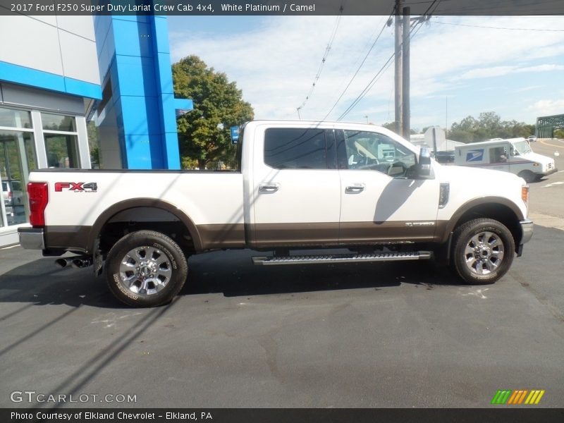 White Platinum / Camel 2017 Ford F250 Super Duty Lariat Crew Cab 4x4