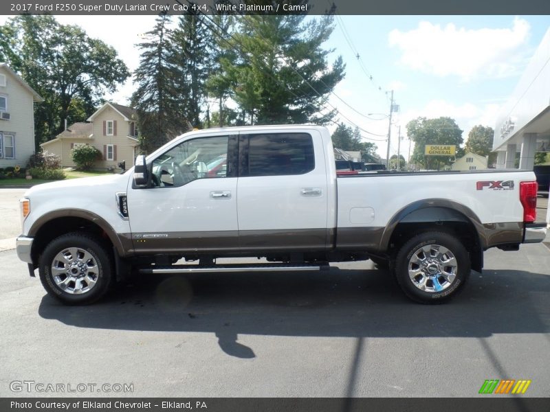 White Platinum / Camel 2017 Ford F250 Super Duty Lariat Crew Cab 4x4