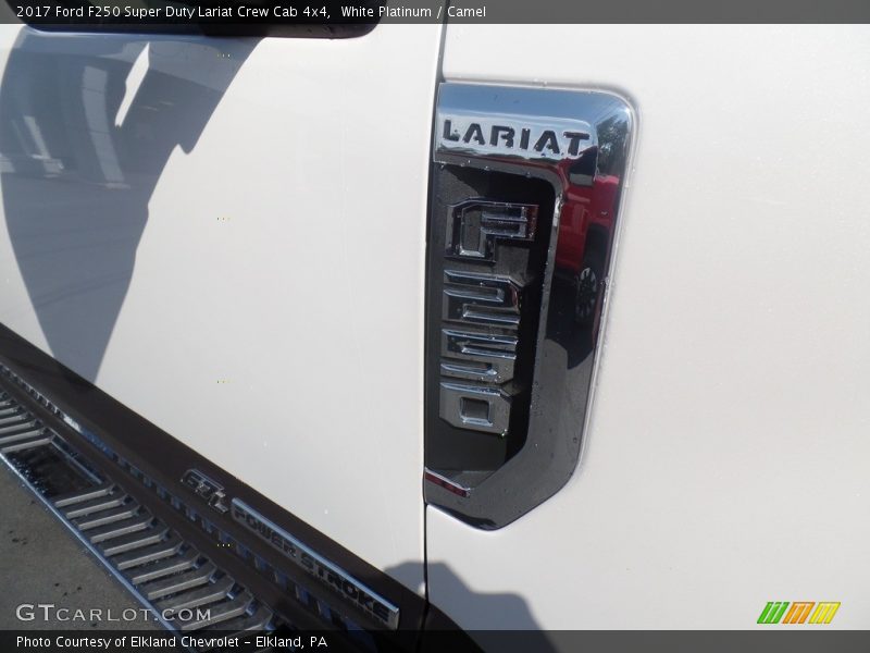 White Platinum / Camel 2017 Ford F250 Super Duty Lariat Crew Cab 4x4