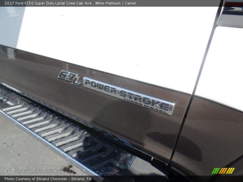 White Platinum / Camel 2017 Ford F250 Super Duty Lariat Crew Cab 4x4
