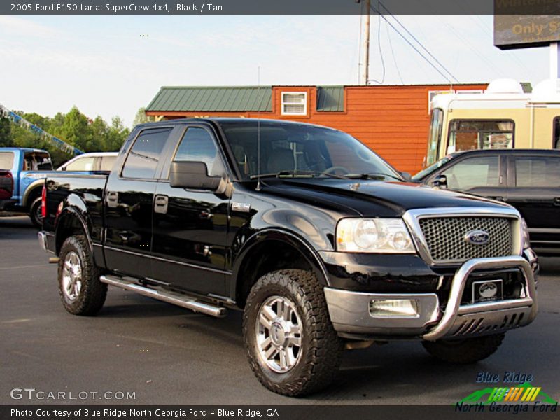 Black / Tan 2005 Ford F150 Lariat SuperCrew 4x4