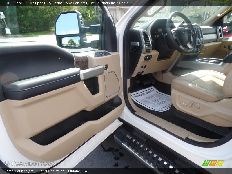 White Platinum / Camel 2017 Ford F250 Super Duty Lariat Crew Cab 4x4