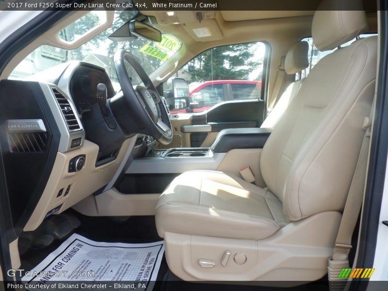 White Platinum / Camel 2017 Ford F250 Super Duty Lariat Crew Cab 4x4