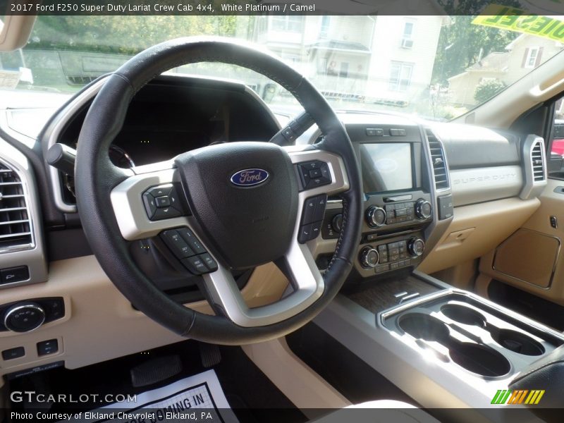 White Platinum / Camel 2017 Ford F250 Super Duty Lariat Crew Cab 4x4