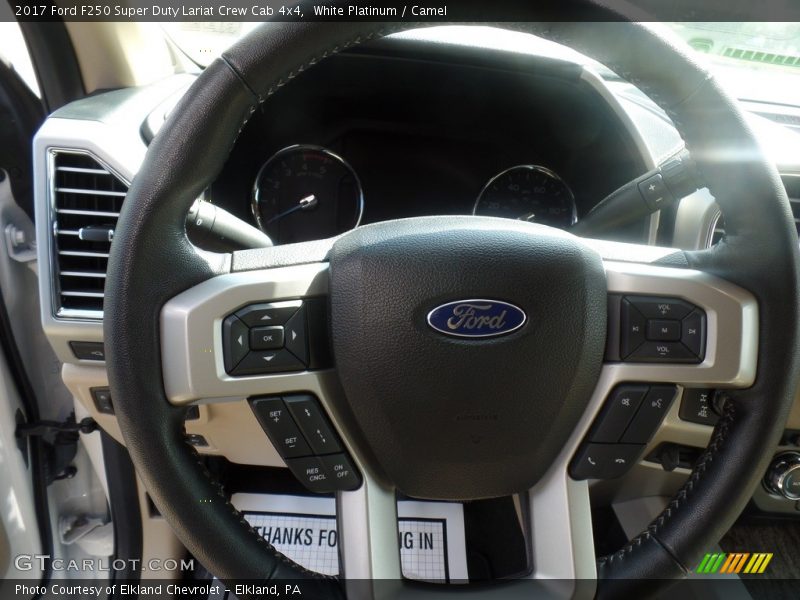 White Platinum / Camel 2017 Ford F250 Super Duty Lariat Crew Cab 4x4