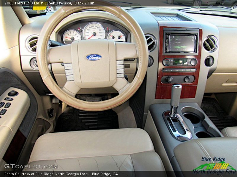 Black / Tan 2005 Ford F150 Lariat SuperCrew 4x4