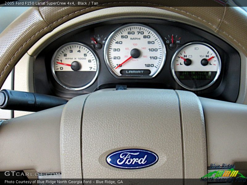 Black / Tan 2005 Ford F150 Lariat SuperCrew 4x4