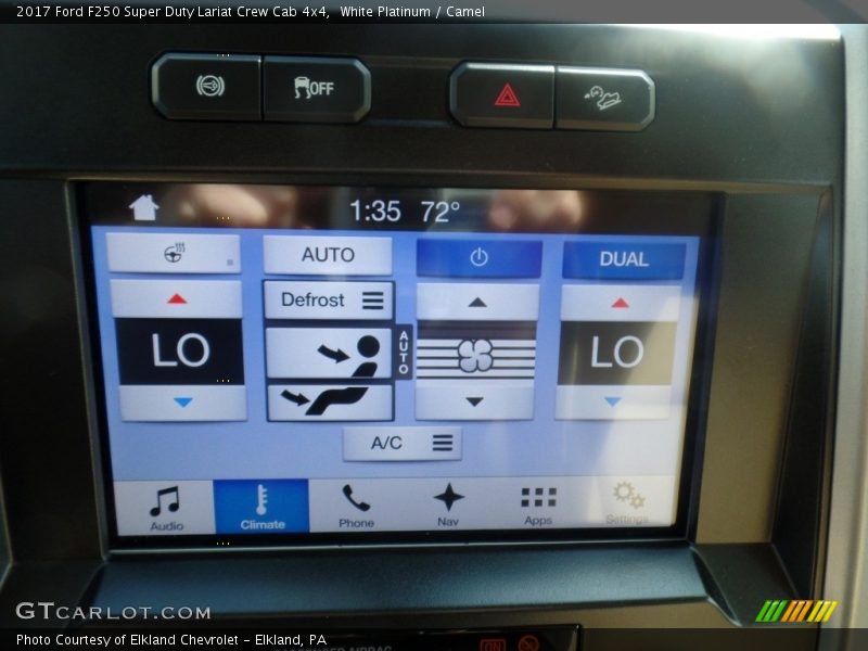 White Platinum / Camel 2017 Ford F250 Super Duty Lariat Crew Cab 4x4