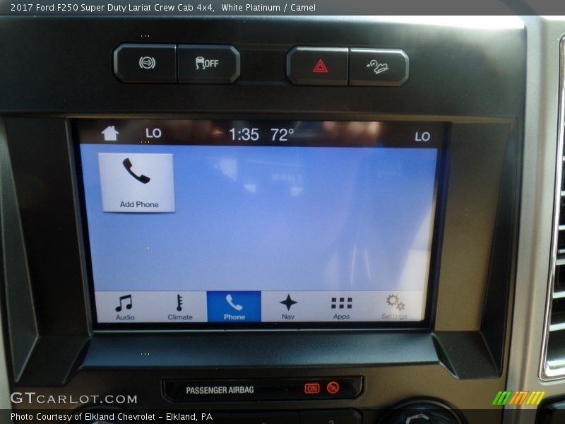 White Platinum / Camel 2017 Ford F250 Super Duty Lariat Crew Cab 4x4
