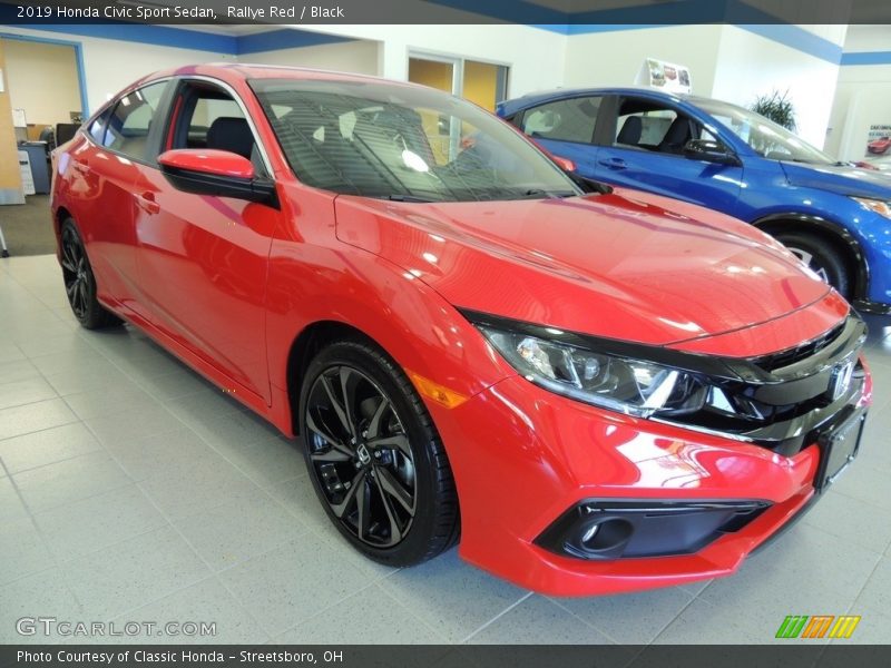 Rallye Red / Black 2019 Honda Civic Sport Sedan