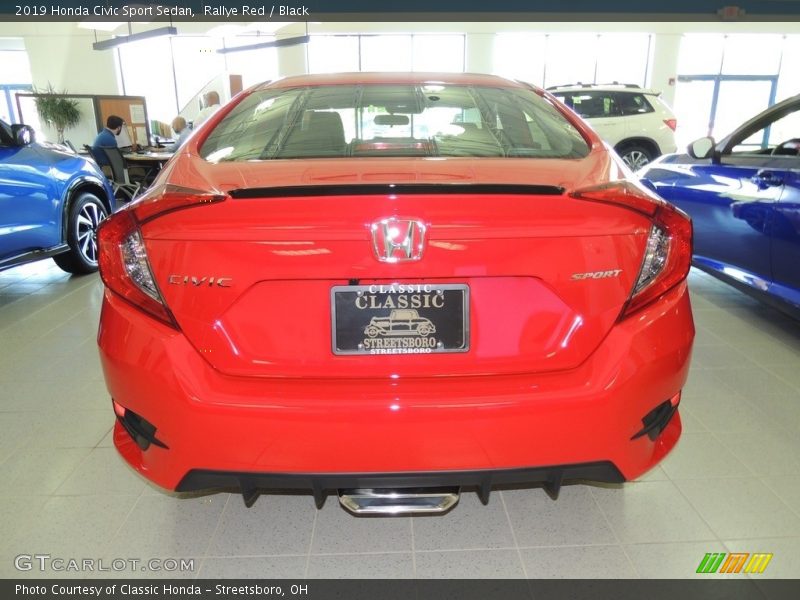 Rallye Red / Black 2019 Honda Civic Sport Sedan