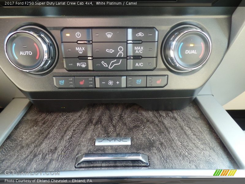 White Platinum / Camel 2017 Ford F250 Super Duty Lariat Crew Cab 4x4