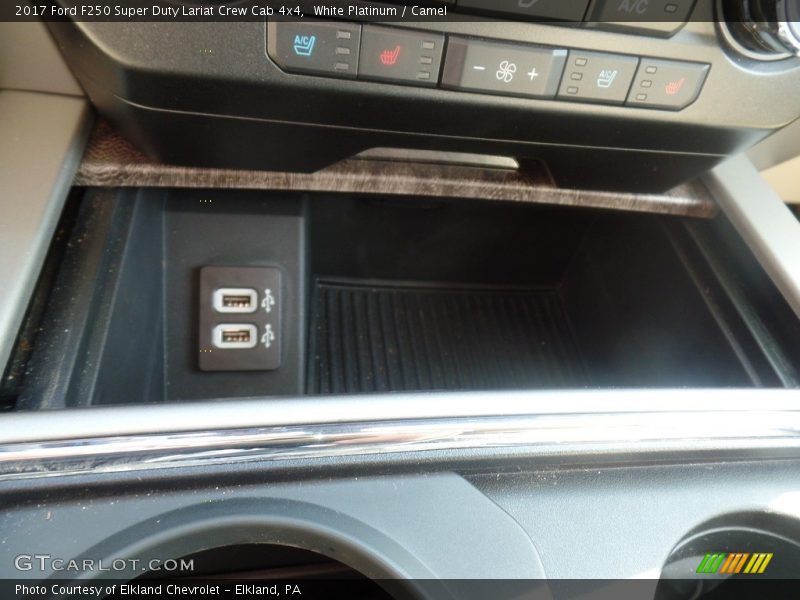 White Platinum / Camel 2017 Ford F250 Super Duty Lariat Crew Cab 4x4