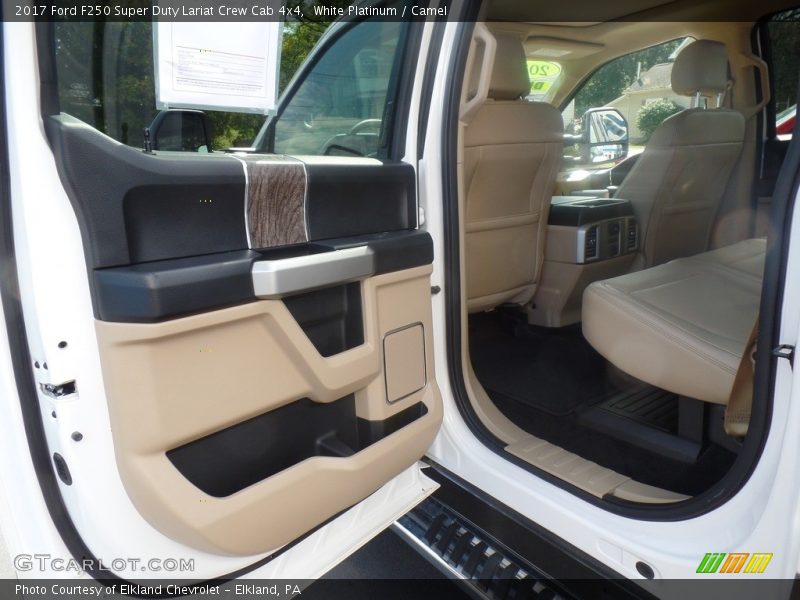 White Platinum / Camel 2017 Ford F250 Super Duty Lariat Crew Cab 4x4