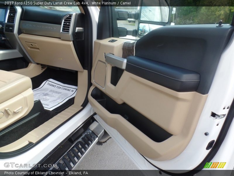 White Platinum / Camel 2017 Ford F250 Super Duty Lariat Crew Cab 4x4