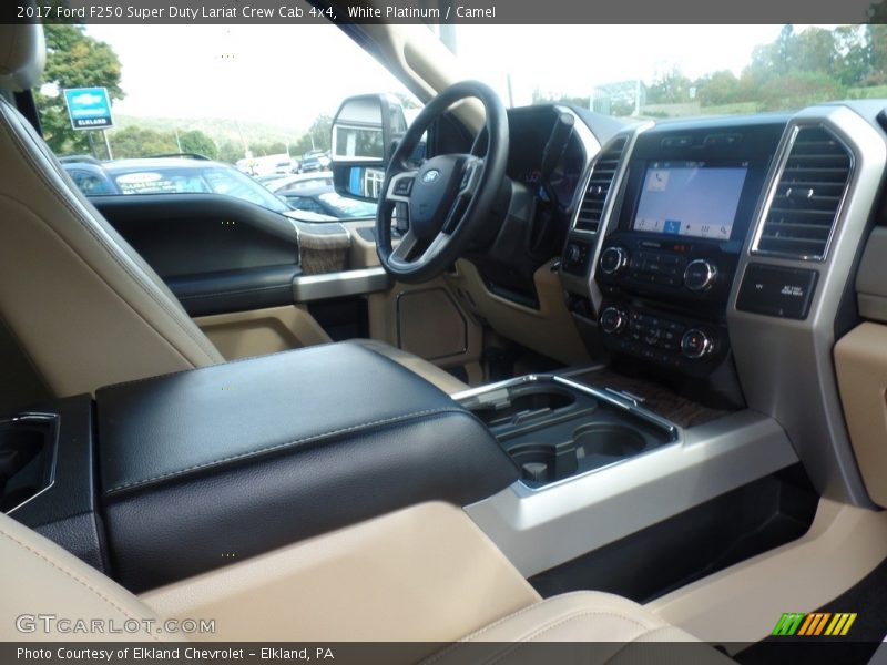 White Platinum / Camel 2017 Ford F250 Super Duty Lariat Crew Cab 4x4