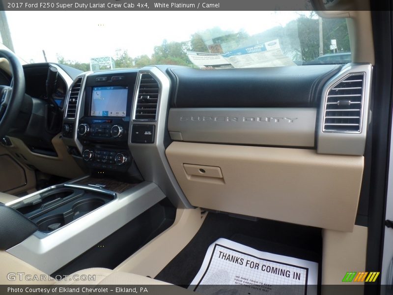 White Platinum / Camel 2017 Ford F250 Super Duty Lariat Crew Cab 4x4