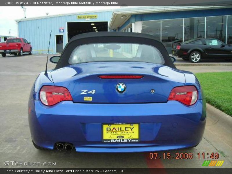 Montego Blue Metallic / Montego Blue 2006 BMW Z4 3.0i Roadster