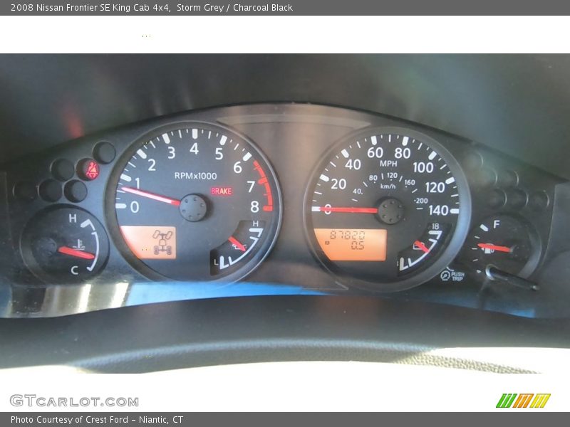 Storm Grey / Charcoal Black 2008 Nissan Frontier SE King Cab 4x4