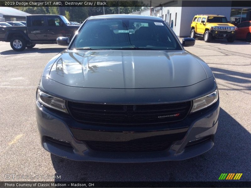 Destroyer Gray / Black 2019 Dodge Charger SXT AWD