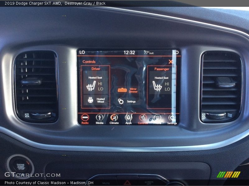 Destroyer Gray / Black 2019 Dodge Charger SXT AWD
