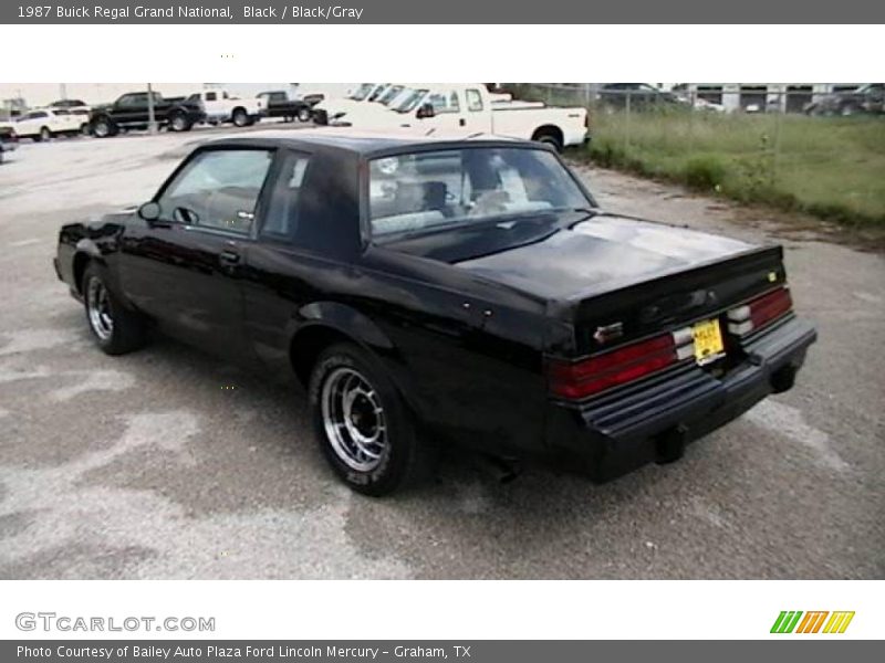 Black / Black/Gray 1987 Buick Regal Grand National