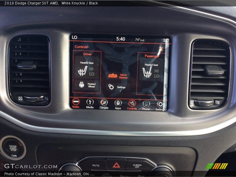 White Knuckle / Black 2019 Dodge Charger SXT AWD