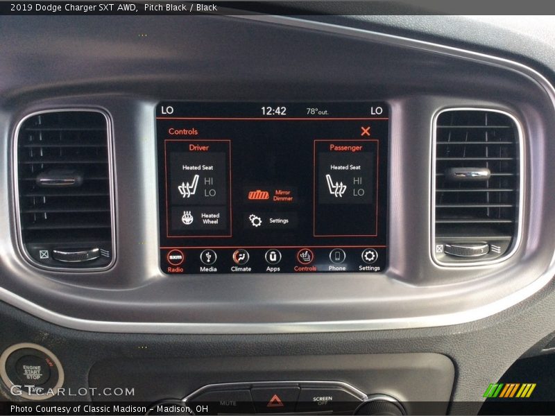 Pitch Black / Black 2019 Dodge Charger SXT AWD
