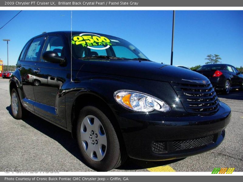 Brilliant Black Crystal Pearl / Pastel Slate Gray 2009 Chrysler PT Cruiser LX