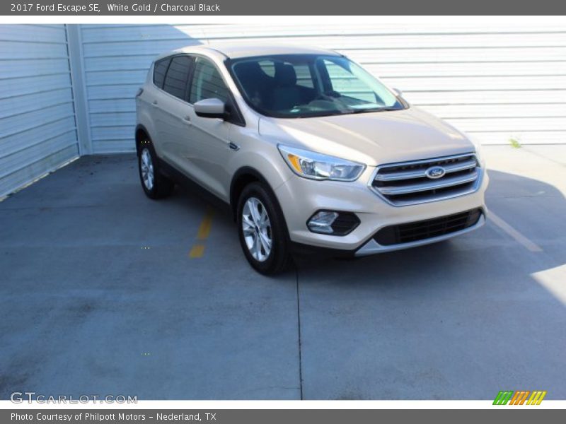 White Gold / Charcoal Black 2017 Ford Escape SE