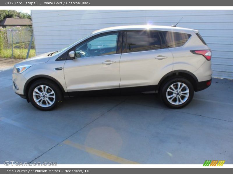 White Gold / Charcoal Black 2017 Ford Escape SE