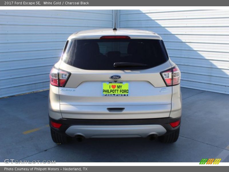White Gold / Charcoal Black 2017 Ford Escape SE
