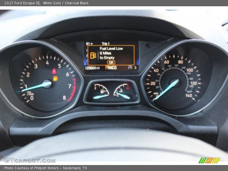 White Gold / Charcoal Black 2017 Ford Escape SE