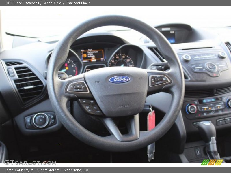 White Gold / Charcoal Black 2017 Ford Escape SE