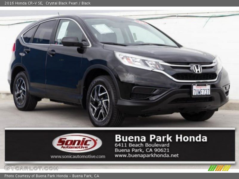 Crystal Black Pearl / Black 2016 Honda CR-V SE
