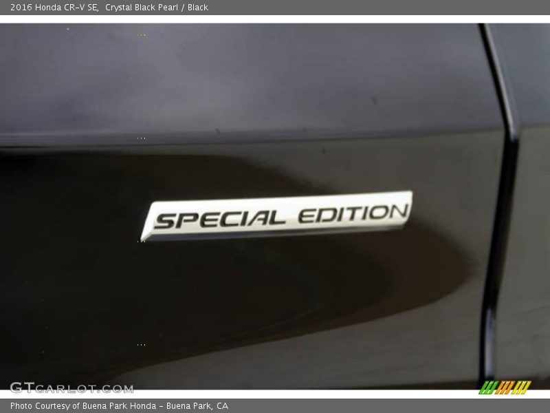 Crystal Black Pearl / Black 2016 Honda CR-V SE