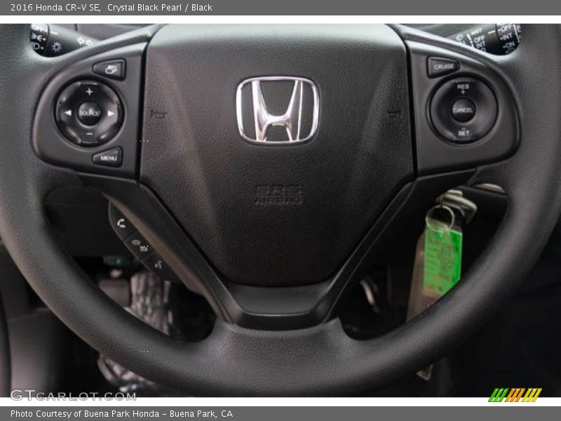 Crystal Black Pearl / Black 2016 Honda CR-V SE