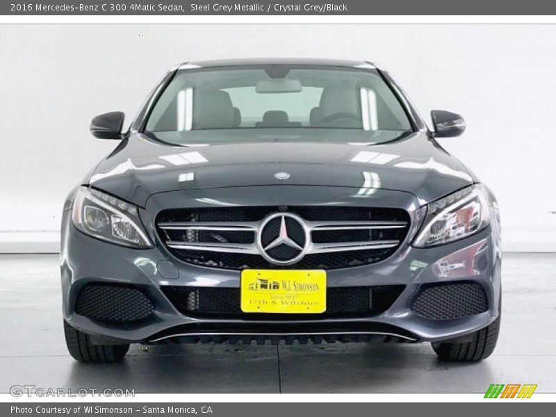 Steel Grey Metallic / Crystal Grey/Black 2016 Mercedes-Benz C 300 4Matic Sedan