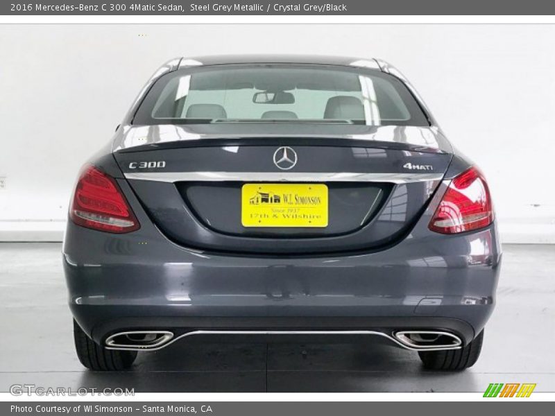 Steel Grey Metallic / Crystal Grey/Black 2016 Mercedes-Benz C 300 4Matic Sedan