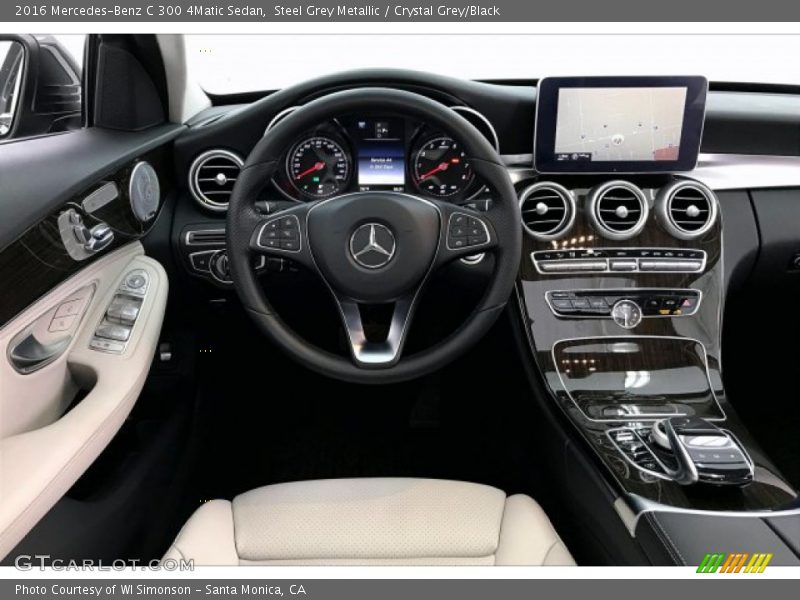 Steel Grey Metallic / Crystal Grey/Black 2016 Mercedes-Benz C 300 4Matic Sedan