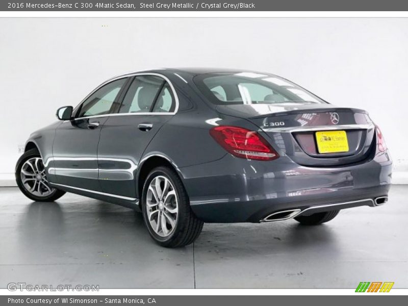 Steel Grey Metallic / Crystal Grey/Black 2016 Mercedes-Benz C 300 4Matic Sedan