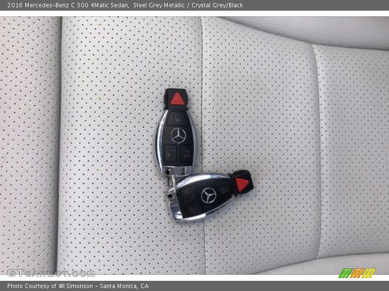 Steel Grey Metallic / Crystal Grey/Black 2016 Mercedes-Benz C 300 4Matic Sedan