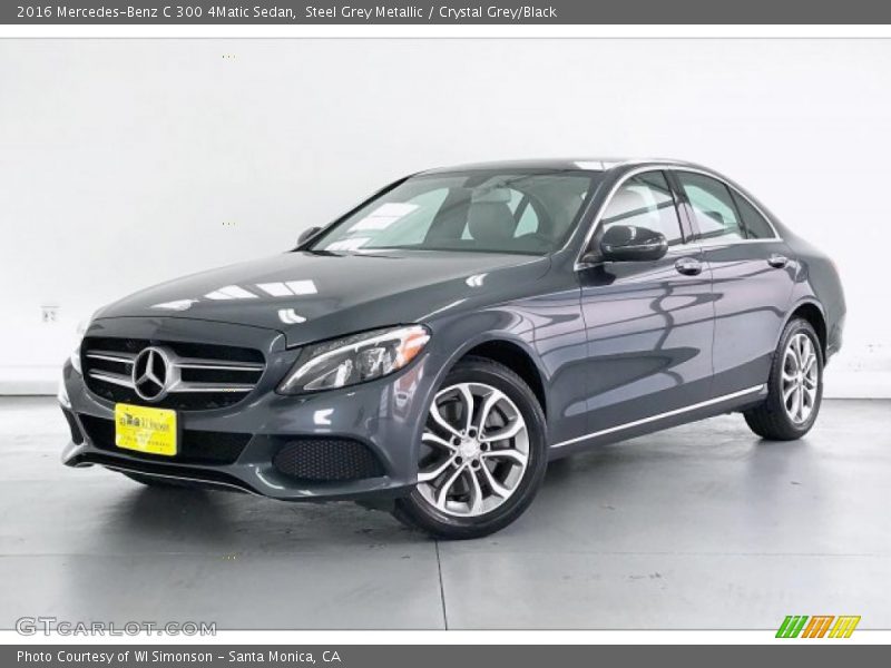Steel Grey Metallic / Crystal Grey/Black 2016 Mercedes-Benz C 300 4Matic Sedan