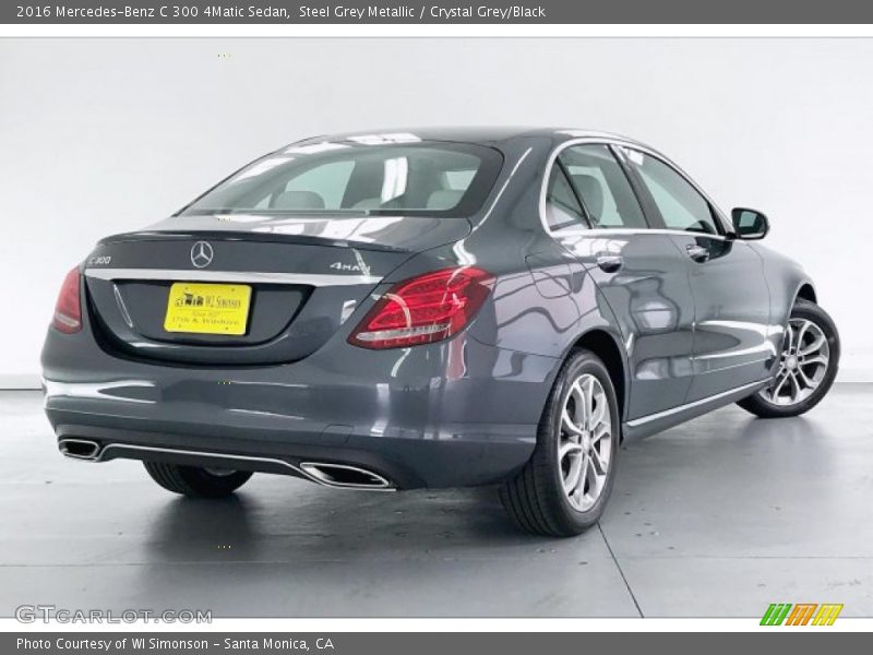 Steel Grey Metallic / Crystal Grey/Black 2016 Mercedes-Benz C 300 4Matic Sedan
