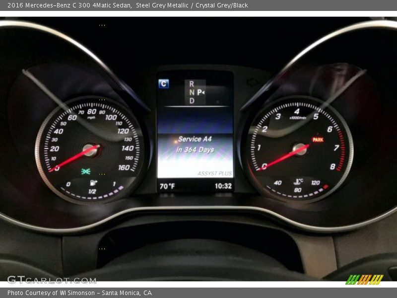 Steel Grey Metallic / Crystal Grey/Black 2016 Mercedes-Benz C 300 4Matic Sedan
