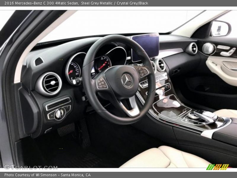 Steel Grey Metallic / Crystal Grey/Black 2016 Mercedes-Benz C 300 4Matic Sedan