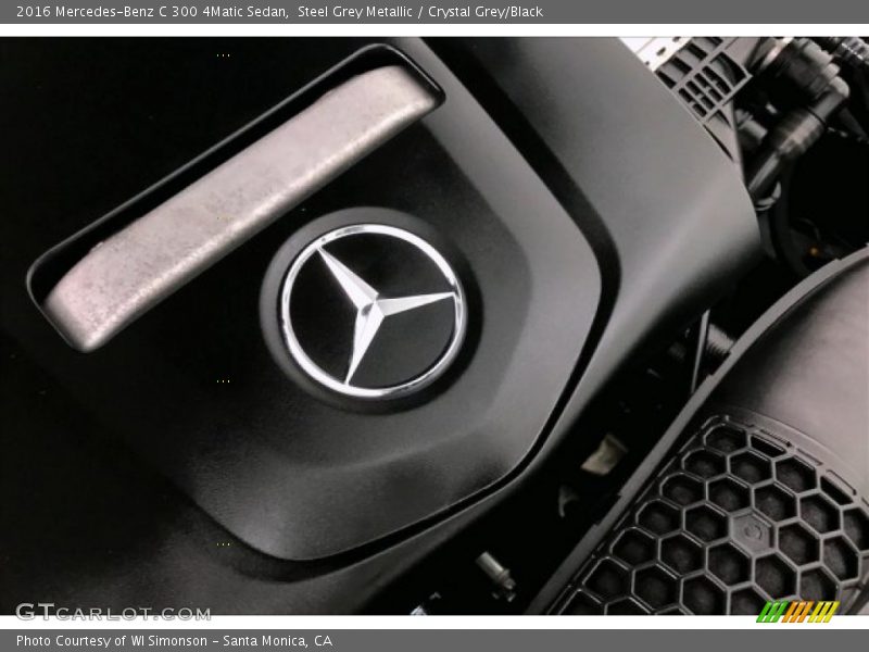 Steel Grey Metallic / Crystal Grey/Black 2016 Mercedes-Benz C 300 4Matic Sedan